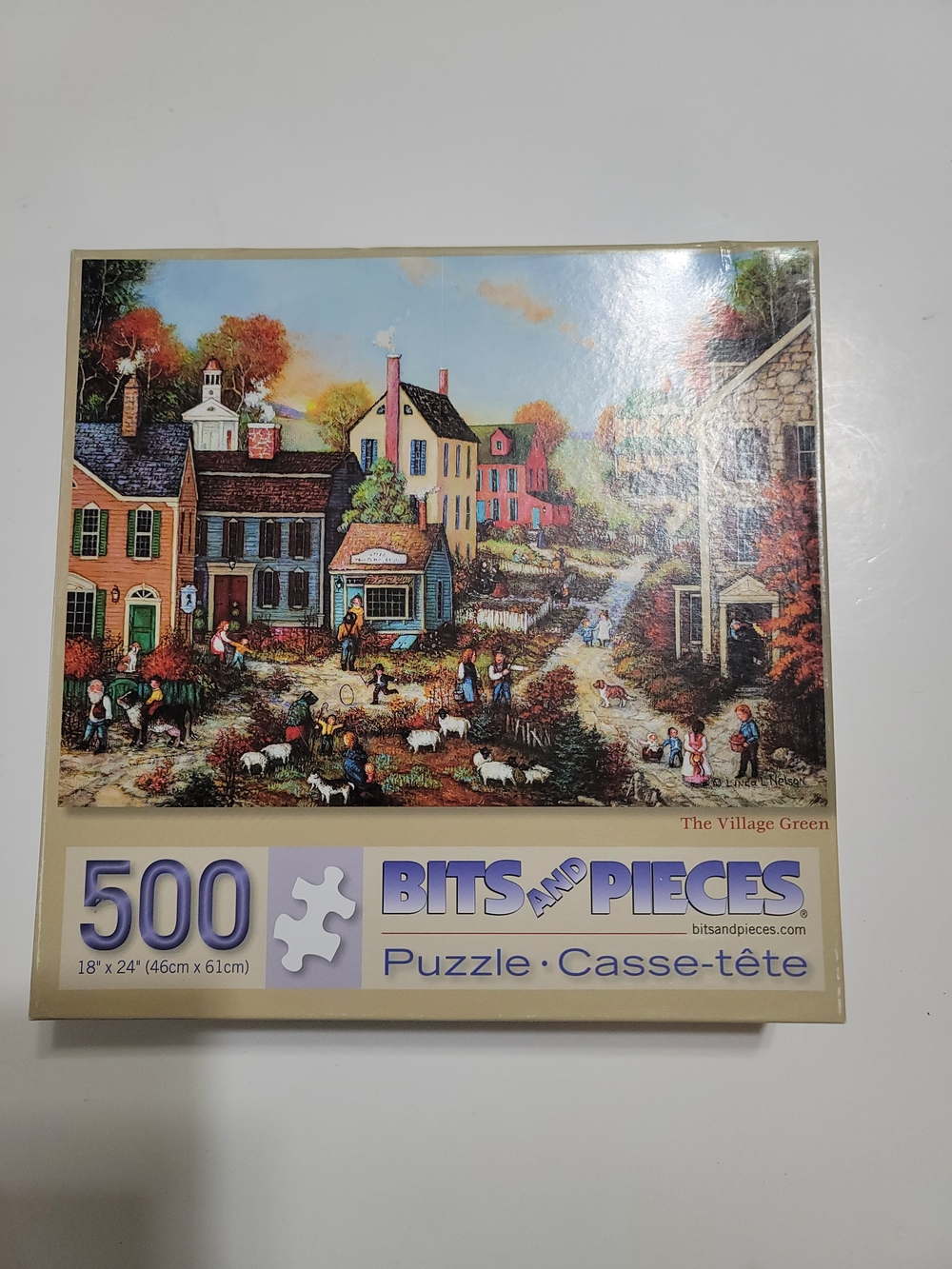 Bits and Pieces 500-Piece 'The Village Green' Puzzle - Multi-Color Country Farm